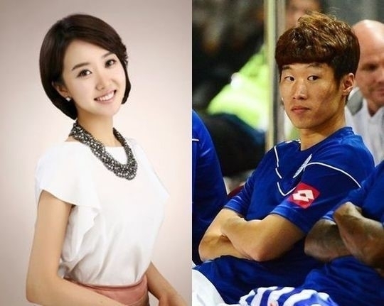김민지(좌부터/아나운서),박지성(축구선수/퀸즈파크레인저스FC)
박지성 (32.퀸즈파크 레인저스)와 열애설에 휩싸인 김민지 SBS 아나운서의 어머니인 오명희 수원대 교수가 딸의 연애사실을 사실상 인정했다.