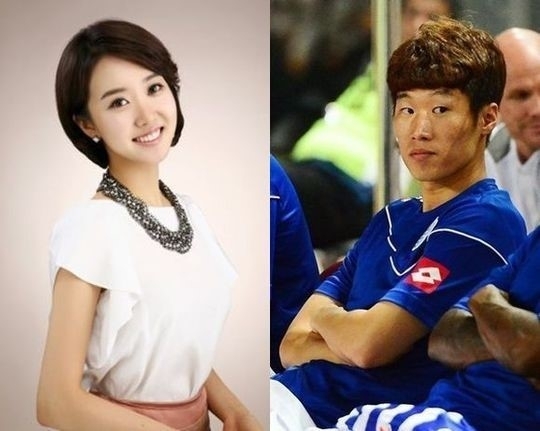 김민지(좌부터/아나운서),박지성(축구선수/퀸즈파크레인저스FC)
축구선수 박지성(32·퀸즈파크레인저스)이 SBS 김민지 아나운서(28)와의 열애설에 대한 기자회견을 가졌다.