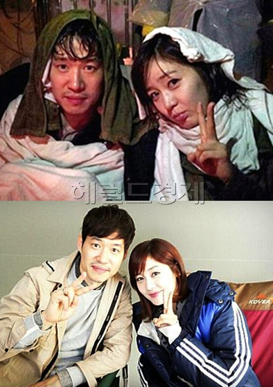 유준상(좌부터/영화배우/교수),성유리(탤런트/가수/핑클)
성유리는 최근 자신의 미투데이에 “준상 오빠랑 비 맞고 히터 앞에서 덜덜. ‘출생의 비밀’ 많이 사랑해 주실 거죠?” 글과 함께 사진을 게재했다.