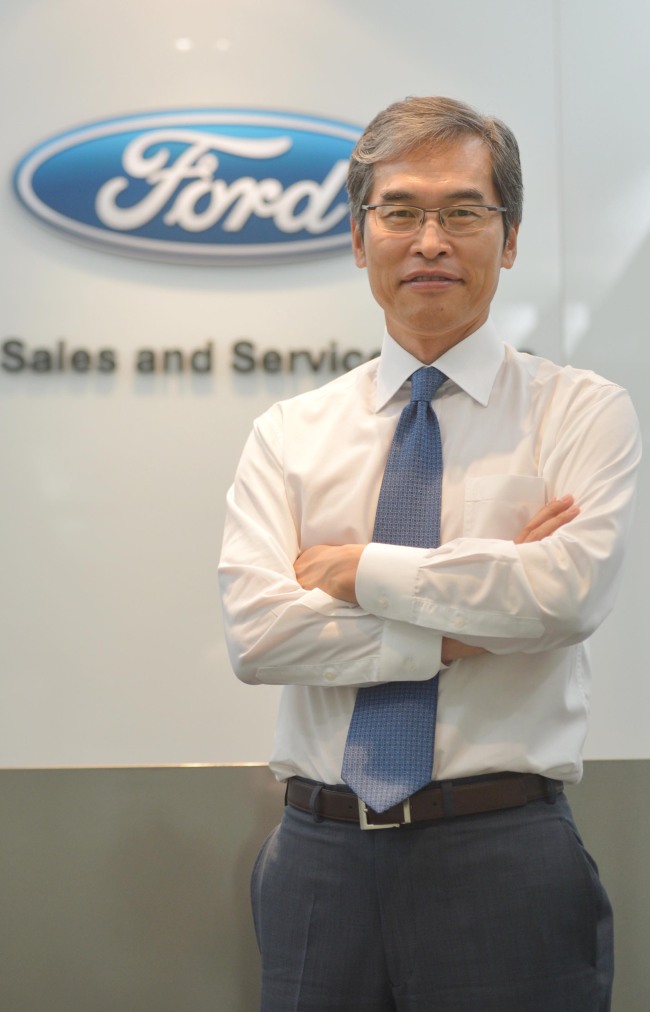 Ford Sales and Service Korea CEO Jung Jae-hee.   Kim Myung-sub/The Korea Herald