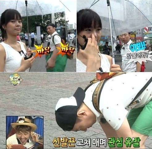 맹승지(위부터/개그우먼),박명수(MC/가수)
개그맨 박명수가 시민 연기에 도전했으나 발연기로 후배에게 외면 당했다.