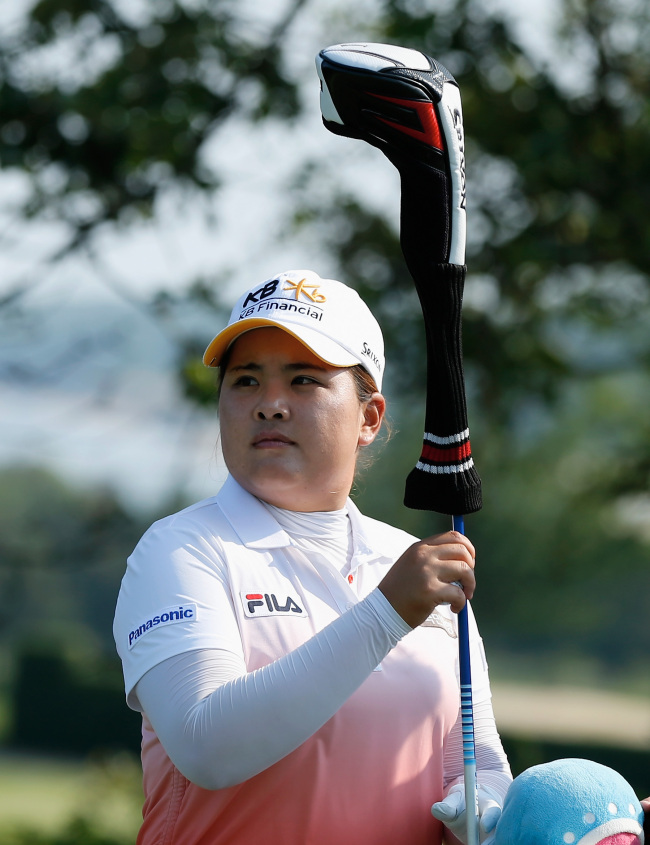 Korea’s Park In-bee takes part in a practice round ahead of the U.S. Women’s Open on Tuesday.   AFP-Yonhap News