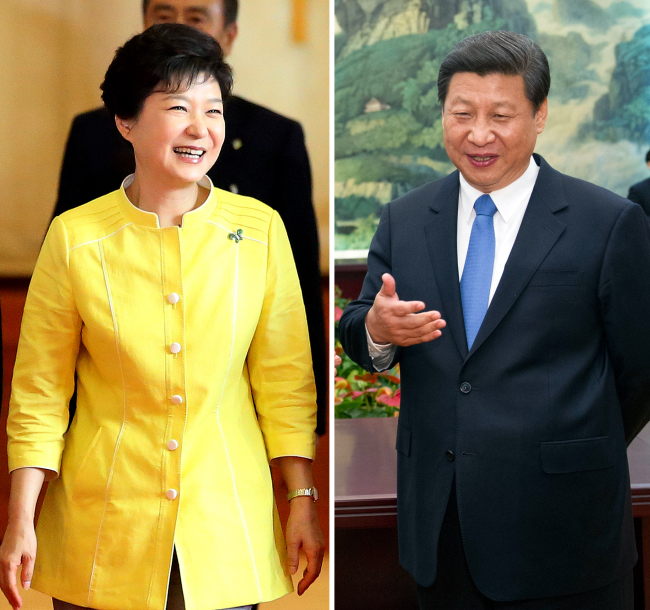 President Park Geun-hye will hold a summit with Chinese leader Xi Jinping in Beijing on Thursday. (Yonhap News)