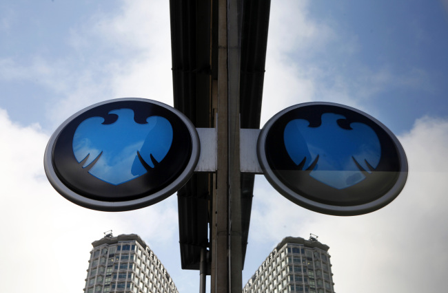The Barclays Plc logo is seen in London.   Bloomberg