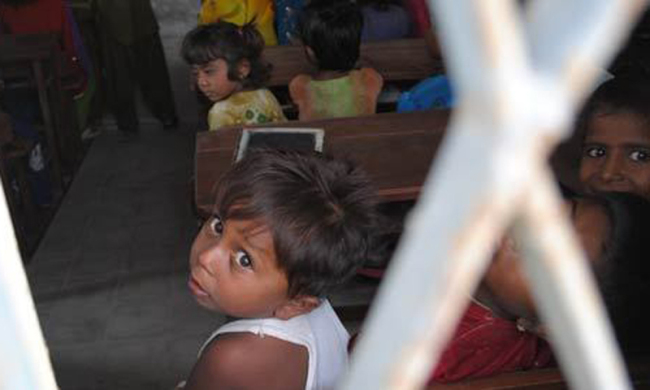This file photo shows students in a classroom in Tharparkar.   Dawn