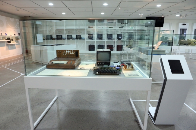 A fully operational first-generation Apple 1 personal computer is displayed on the first floor of the Nexon Computer Museum, which will open at the end of this month on Jejudo Island. Nexon