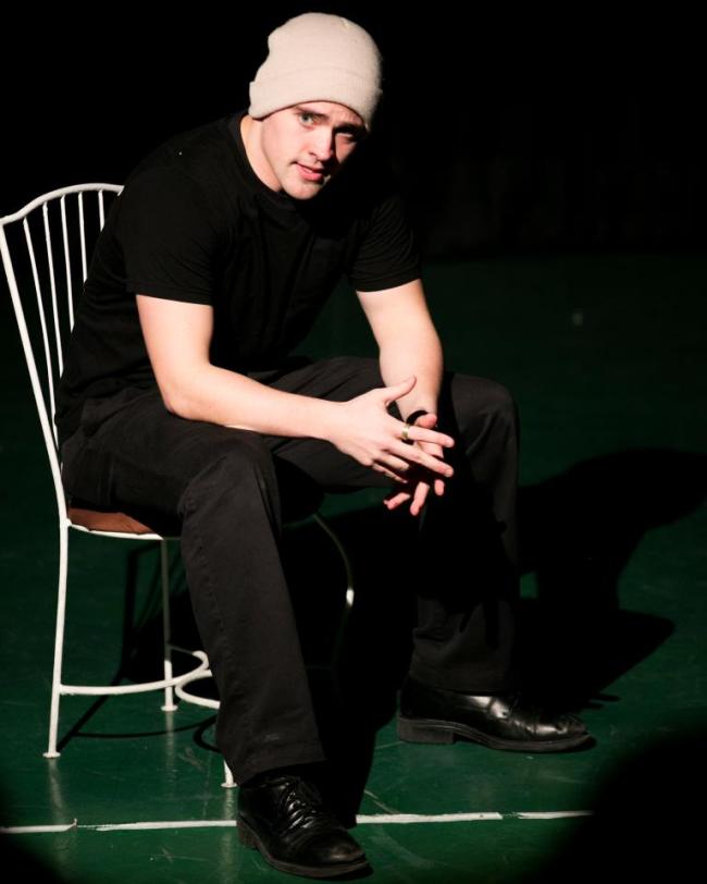 Brian Kelly appears in Industrial Theater Troupe’s “Fade to Black” in February.    John Acosta