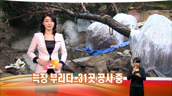 티브로드에서 6월 말부터 시행 중인 변경된 수화통역 화면