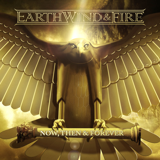 Cover of Earth, Wind & Fire’s soon-to-be-released album “Now, Then & Forever.”   Fortune Entertainment