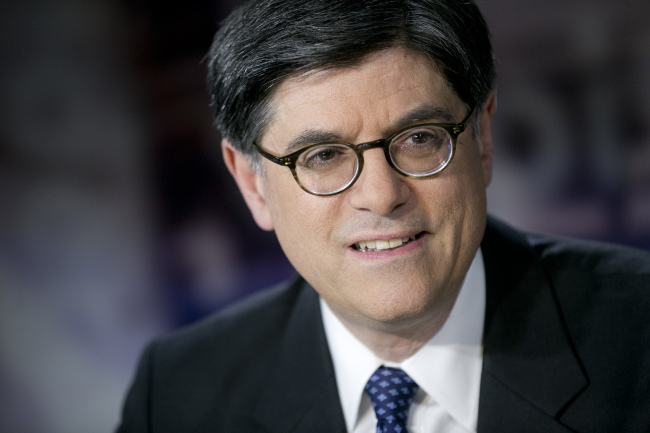 U.S. Treasury Secretary Jack Lew.  Bloomberg
