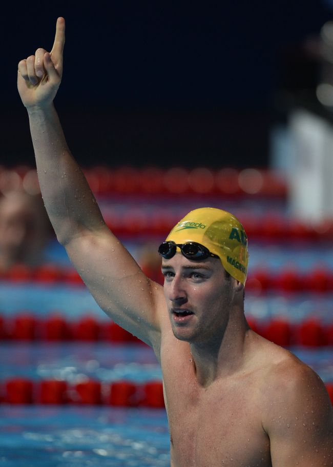 제임스매그너슨(JamesMagnussen/수영선수)
<YONHAP PHOTO-0062> Australia's James Magnussen celebrates after winning the final of the men's 100-metre freestyle swimming event in the FINA World Championships at Palau Sant Jordi in Barcelona on August 1, 2013. AFP PHOTO / PIERRE-PHILIPPE MARCOU../2013-08-02 01:59:53/ <저작권자 ⓒ 1980-2013 ㈜연합뉴스. 무단 전재 재배포 금지.>
Australia’s James Magnussen celebrates after winning the men’s 100-meter freestyle in the FINA World Championships at Palau Sant Jordi in Barcelona on Thursday.   AFP-Yonhap News