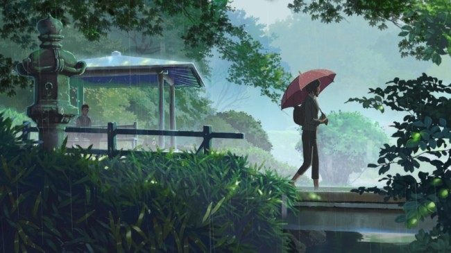 A scene from “The Garden of Words.”   A-ONE Entertainment