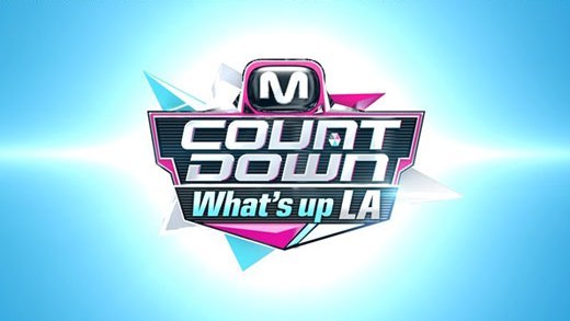 Logo for “M Countdown What’s Up LA.”   CJ E&M
