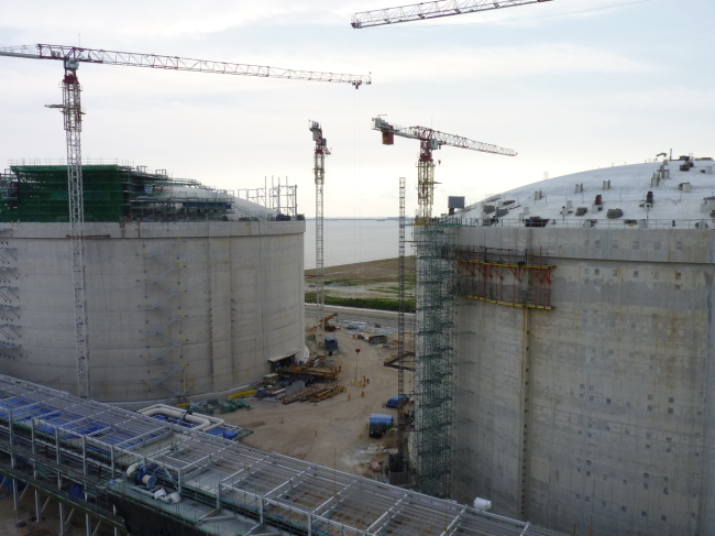The $900 million LNG terminal under construction in Singapore.   Samsung C&T
