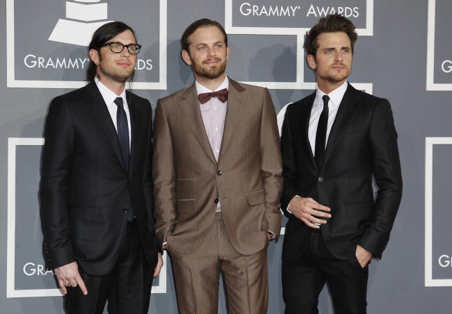 Kings of Leon at the 2012 Grammy Awards in Los Angeles.   MCT