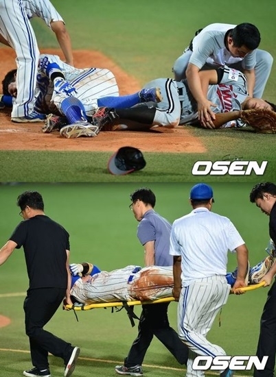 조동찬(야구선수/삼성라이온즈내야수)
LG와 경기도중 중상을 당한 프로야구 삼성 라이온즈의 조동찬이 자신과 충돌한 LG 트윈스 문선재에 대해 “그의 잘못이 아니다”라고 밝혔다.