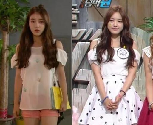 아이유(이지은/가수),손나은(가수/에이핑크)
가수 아이유와 에이핑크의 멤버 손나은이 같은 옷 다른 느낌을 선보여 눈길을 끈다.