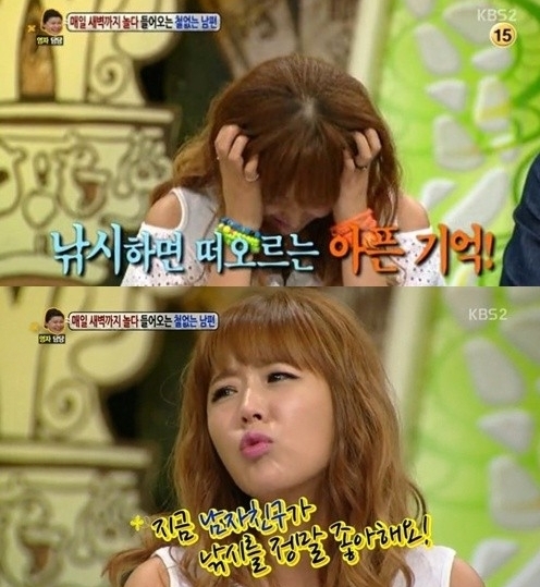 신지(이지선/가수/코요태)
19일 방송된 KBS 2TV ‘대국민 토크쇼 안녕하세요’(이하 안녕하세요)에서는 매일 새벽까지 놀다 집에 들어오는 철없는 남편 때문에 고민이라는 24세 손가은 씨의 사연이 소개됐다.