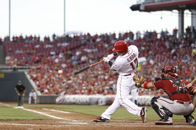추신수(야구선수/신시내티레즈외야수)
Cincinnati Reds outfielder Choo Shin-soo singles to drive in two runs in the second inning on Wednesday.   AFP-Yonhap News