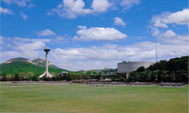 A ceremony is underway at the Korea Military Academy in Nowon-gu, Seoul.   The Korea Herald
