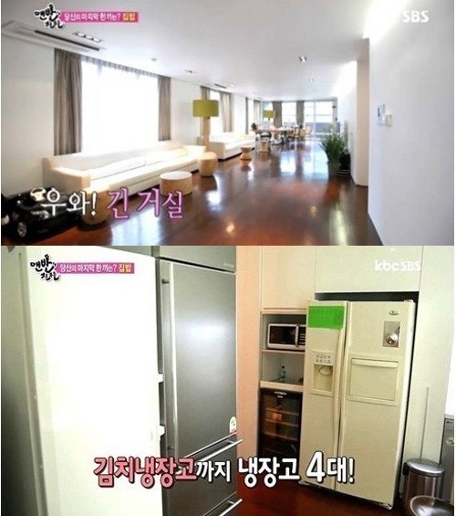 홍진경(모델/가수/주식회사홍진경대표이사)
지난 25일 방송된 SBS ‘일요일이 좋다-맨발의 친구들’에서 멤버들은 ‘집밥 프로젝트’를 위해 홍진경을 찾았다. 앞서 배우 김나운은 이 방송을 통해 업소용 냉장고 4대가 있는 냉장고방을 공개해 화제를 모았다.