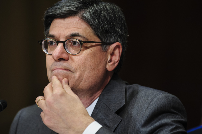 U.S. Treasury Secretary Jacob Lew.    Bloomberg