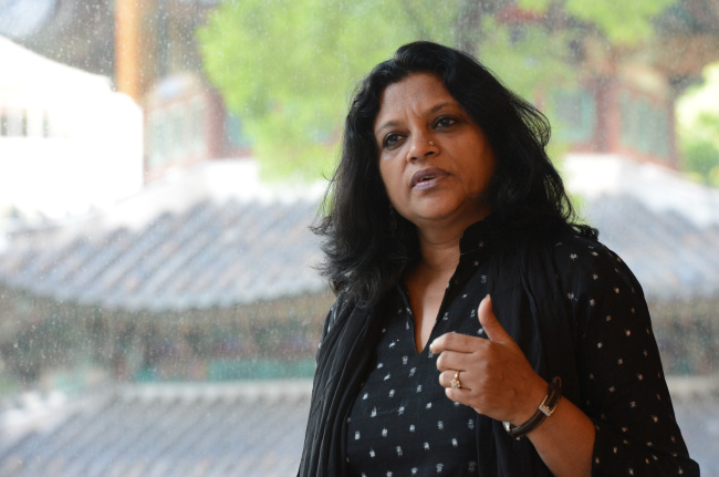 Documentary filmmaker Archana Kapoor speaks during an interview with The Korea Herald on Friday in Seoul.   Chung Hee-cho/The Korea Herald