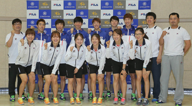 Korea’s short-track speed skaters   Yonhap News