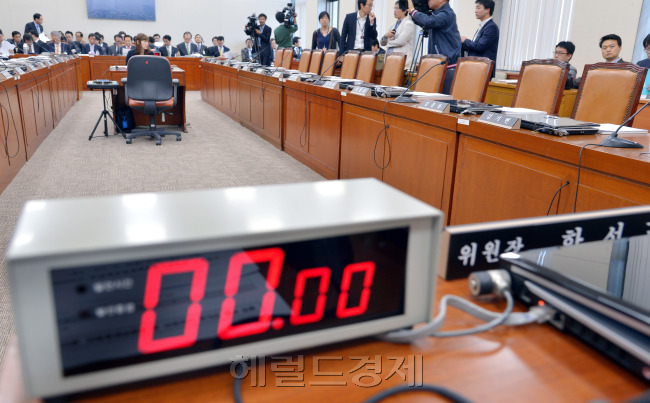 공공기관장 인사가 지연되면서 사업 지연이 잇따르고 있고 올해 공기업에 대한 국정감사도 부실화될 우려가 높아지고 있다. 사진은 지난해 국정감사장 모습. [헤럴드경제 DB]