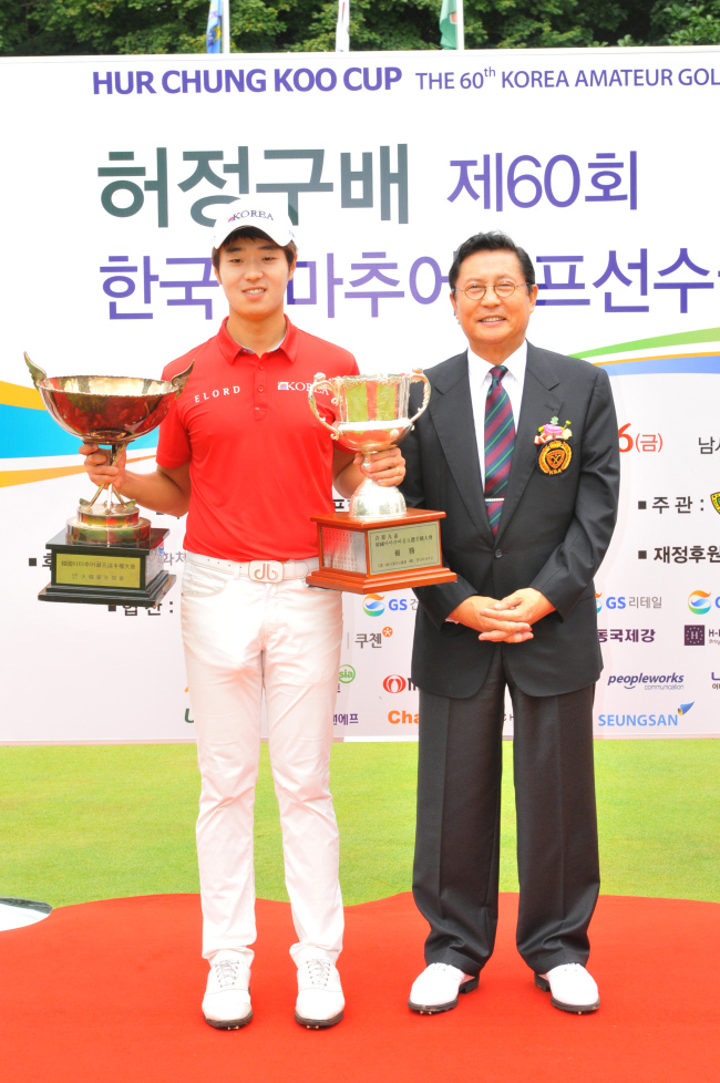 이창우와 허광수 삼양인터내셔널 회장. 사진=핑골프