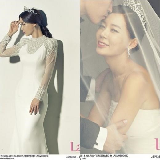 안선영(탤런트/전개그우먼)
방송인 안선영(37)이 오는 10월 5일 부산에서 열릴 3살 연하의 사업가 예비신랑과의 비공개 결혼을 앞두고 웨딩화보를 공개했다.