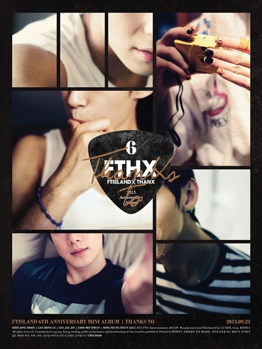 Promotional image for FT Island’s EP “Thanks to.”   FNC Entertainment