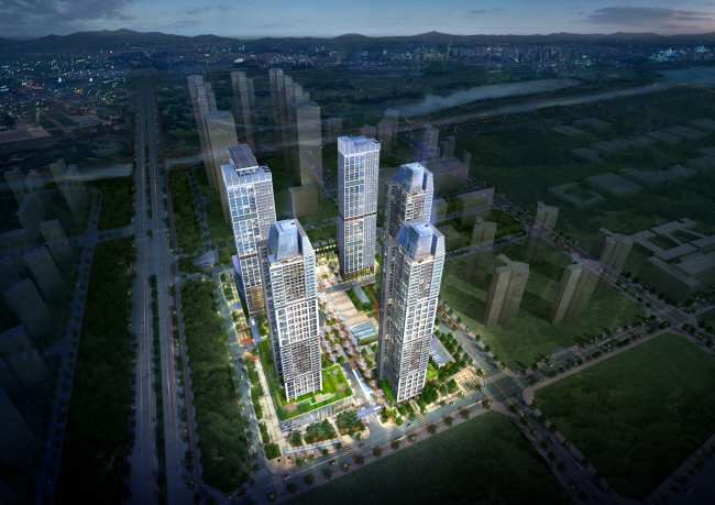 An artist’s rendering of the Korean-American town project in Songdo
KOAM International
