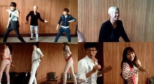 엘(김명수/가수/탤런트/인피니트),하하(하동훈/가수),김성규(가수/인피니트),유라(김아영/가수/걸스데이),유재석(MC/개그맨),민아(방민아/가수/걸스데이)
SBS ‘일요일이 좋다-런닝맨’ 멤버들의 안무 연습 영상이 화제다.
