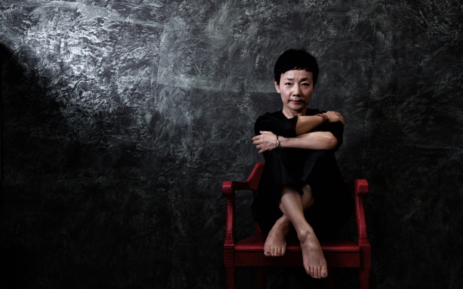 Ahn Ae-soon, the newly appointed director of Korea National Contemporary Dance Company, poses for a photo before an interview with The Korea Herald in Seoul. (Park Hae-mook/The Korea Herald)