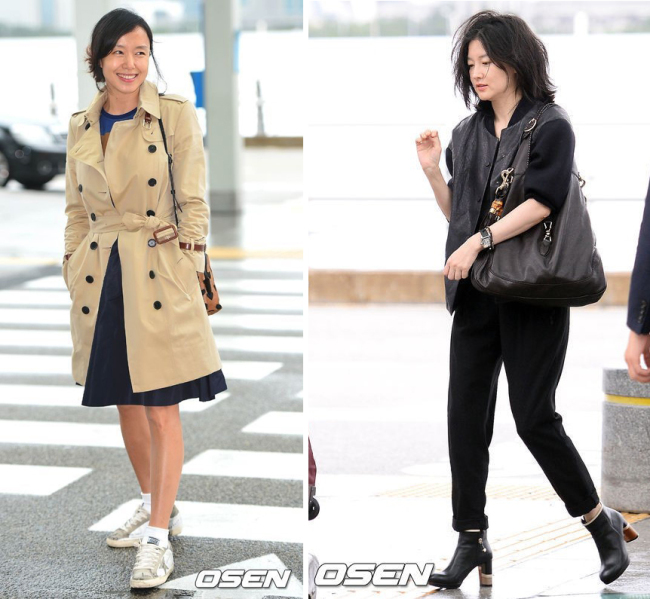 전도연(영화배우),이영애(영화배우/탤런트)
톱 여배우 이영애와 전도연의 공항패션이 화제를 낳고 있다.
