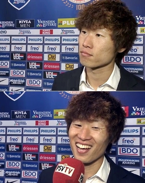박지성(축구선수/PSV아인트호벤미드필더)
축구선수 박지성(32·PSV 아인트호벤)이 인터뷰 도중 밝게 웃었다.