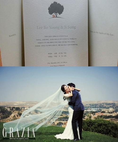 이보영(탤런트/영화배우),지성(곽태근/탤런트/영화배우)
24일 지성의 소속사 나무엑터스는 공식 트위터에 “9월 27일 결혼식을 올리는 배우 지성님! 애정이 가득 담긴 청첩장을 공개합니다. 멘트 하나하나에 서로에 대한 사랑과 믿음이 느껴지는 것 같아요. 트친님들 많이많이 축하해주세요”라는 글과 함께 청첩장을 공개했다.