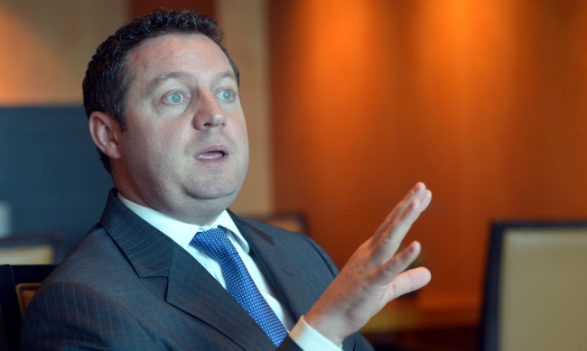 Paul Wright, general manager of Hyatt Regency Incheon, speaks during an interview with The Korea Herald at the hotel on Sept. 17. (Kim Myung-sub/The Korea Herald)