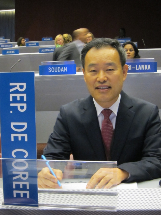KIPO commissioner Kim Young-min attends the 51st general assembly of the World Intellectual Property Organization in Geneva on Sept. 23. (KIPO)