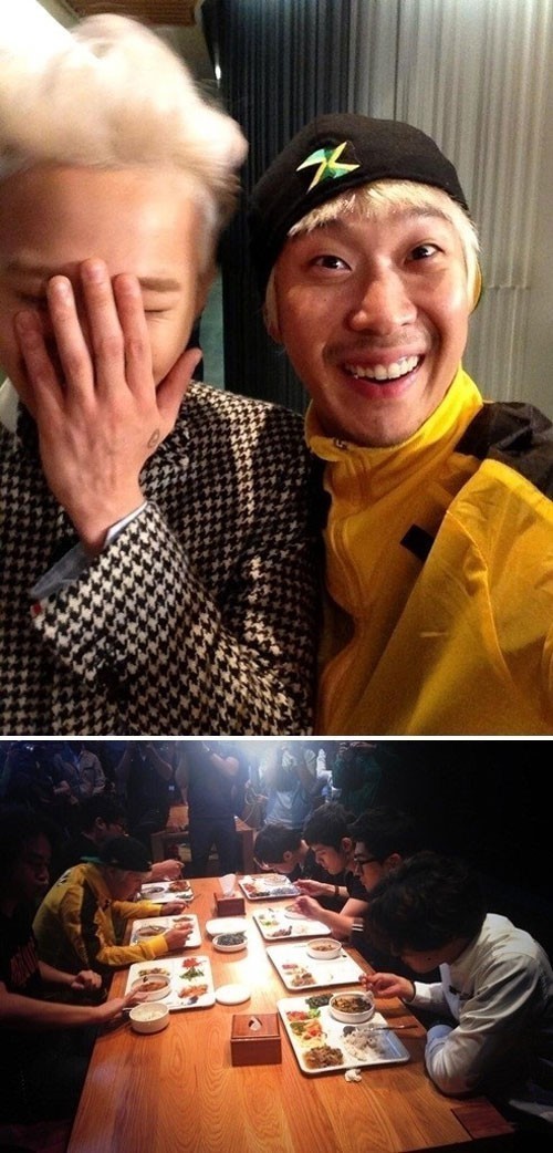 지드래곤(좌부터/권지용/가수/음악PD/빅뱅/GD&TOP),하하(하동훈/가수)
하하는 지난달 29일 자신의 트위터에 “지디 셀카를 너무 원하시는 것 같아서”라는 글과 한 장의 사진을 공개했다.