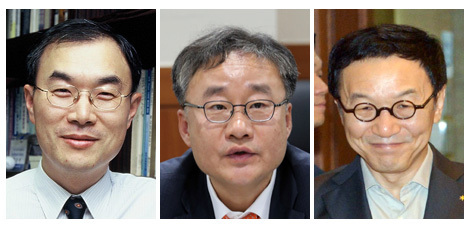 서근우(좌부터/금융인/하나금융지주부사장),정찬우(금융인/금융위원회부위원장),이건호(금융인/국민은행은행장)
서근우 금융연구원 기획협력실장이 신임 신용보증기금 이사장으로 낙점되면서 금융권의 금융연구원 인맥이 재부각되고 있다. 연구원 출신이 금융당국 차관과 은행장은 물론, 금융공기업 수장 자리까지 차지하면서 연구원 파워를 제대로 보여주고 있는 것. 금융권에서는 ‘모피아(옛 재무부 출신 인사)’보다 ‘연피아(연구원+마피아)’가 낫다는 말까지 나올 정도다.