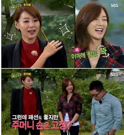 한지혜(좌부터/이지혜/탤런트/영화배우),성유리(탤런트/가수/핑클),김제동(MC/개그맨)
배우 한지혜가 태도 논란에 휩싸인 가운데 소속사가 해명에 나섰다.
　