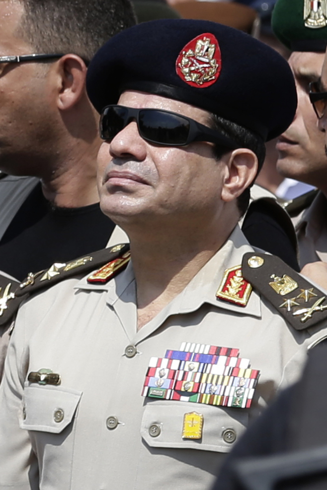 Egypt’s Defense Minister Gen. Abdel-Fattah el-Sissi.   (AP-Yonhap News)