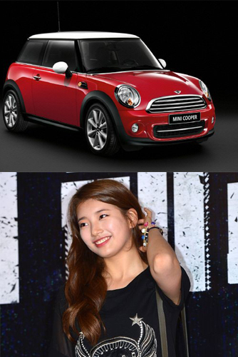 수지(배수지/가수/미쓰에이)
걸그룹 미쓰에이의 멤버 수지가 BMW의 프리미엄 소형차 미니(MINI)를 구입한 것으로 알려져 화제를 모으고 잇다.