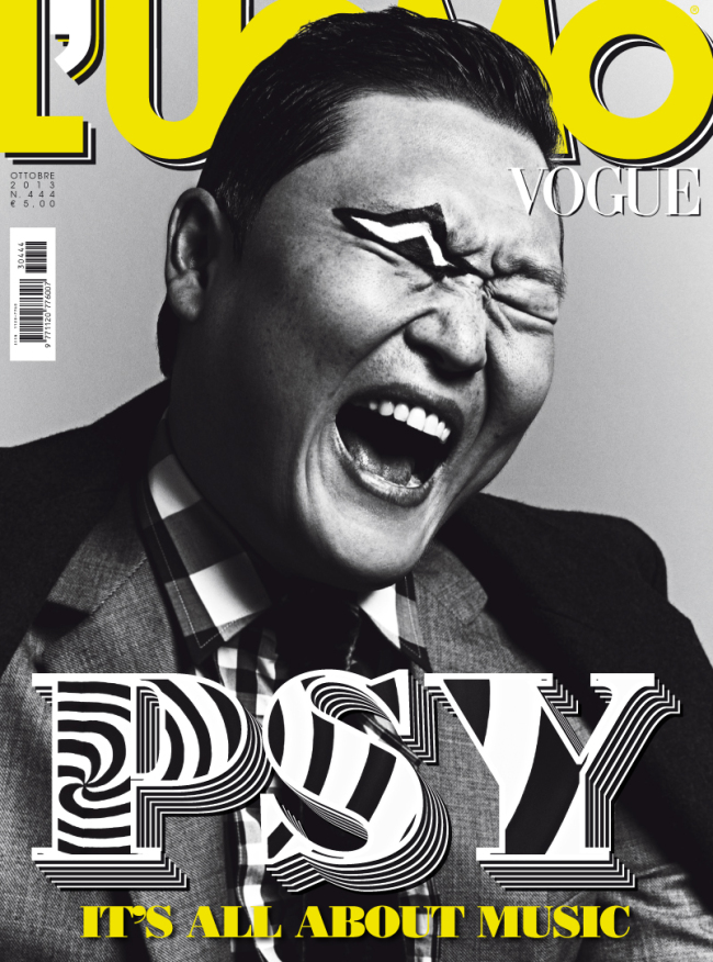 싸이(박재상/가수/음악PD)
국제가수’ 싸이가 한국 가수 최초로 세계적인 패션 잡지 보그(VOGUE) 이탈리아 판 커버 모델로 선정됐다.