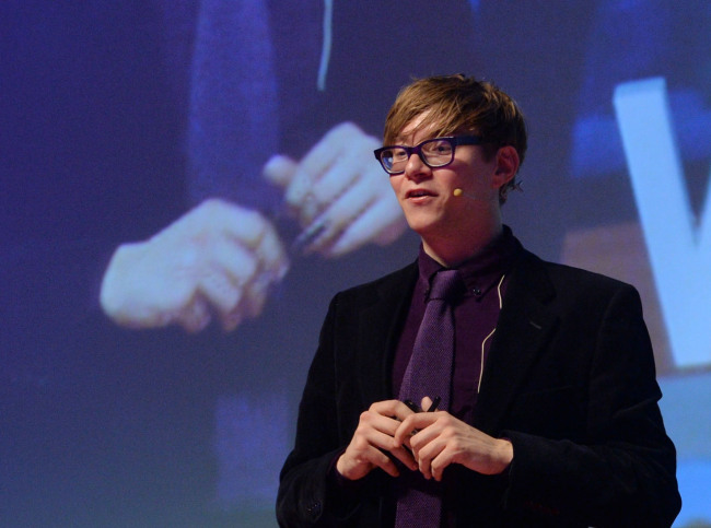 British designer Gary Card gives a lecture titled “Defining Space Through Design.”   (Lee Sang-sub/The Korea Herald)