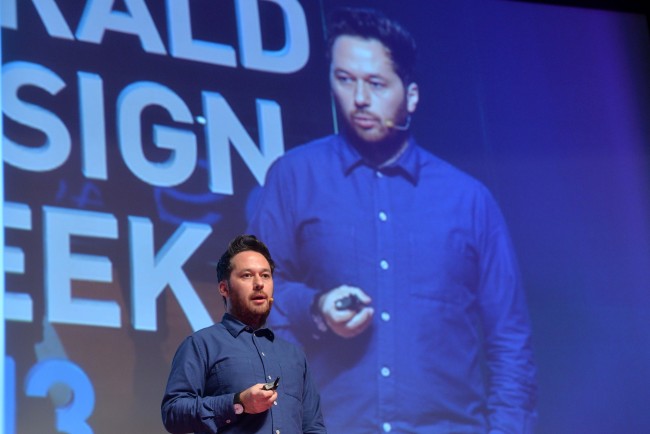 Interior designer Gavin Hughes speaks about space and its relationship to design.   (Lee Sang-sub/The Korea Herald)