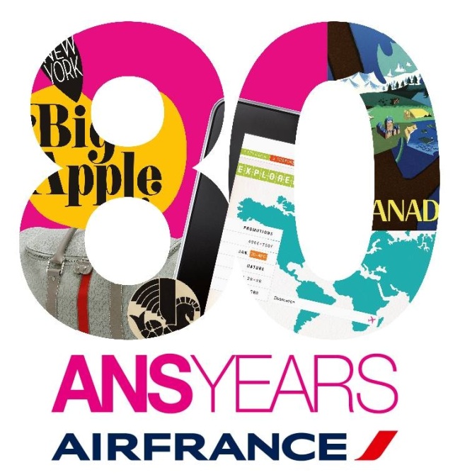 The logo for Air France’s 80th anniversary