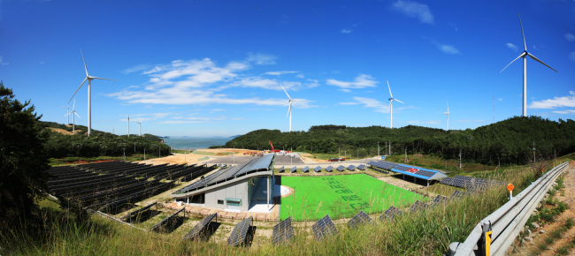 A view of the renewable energy site near the Yeongheung thermal power complex, run by KOSEP (KOSEP)